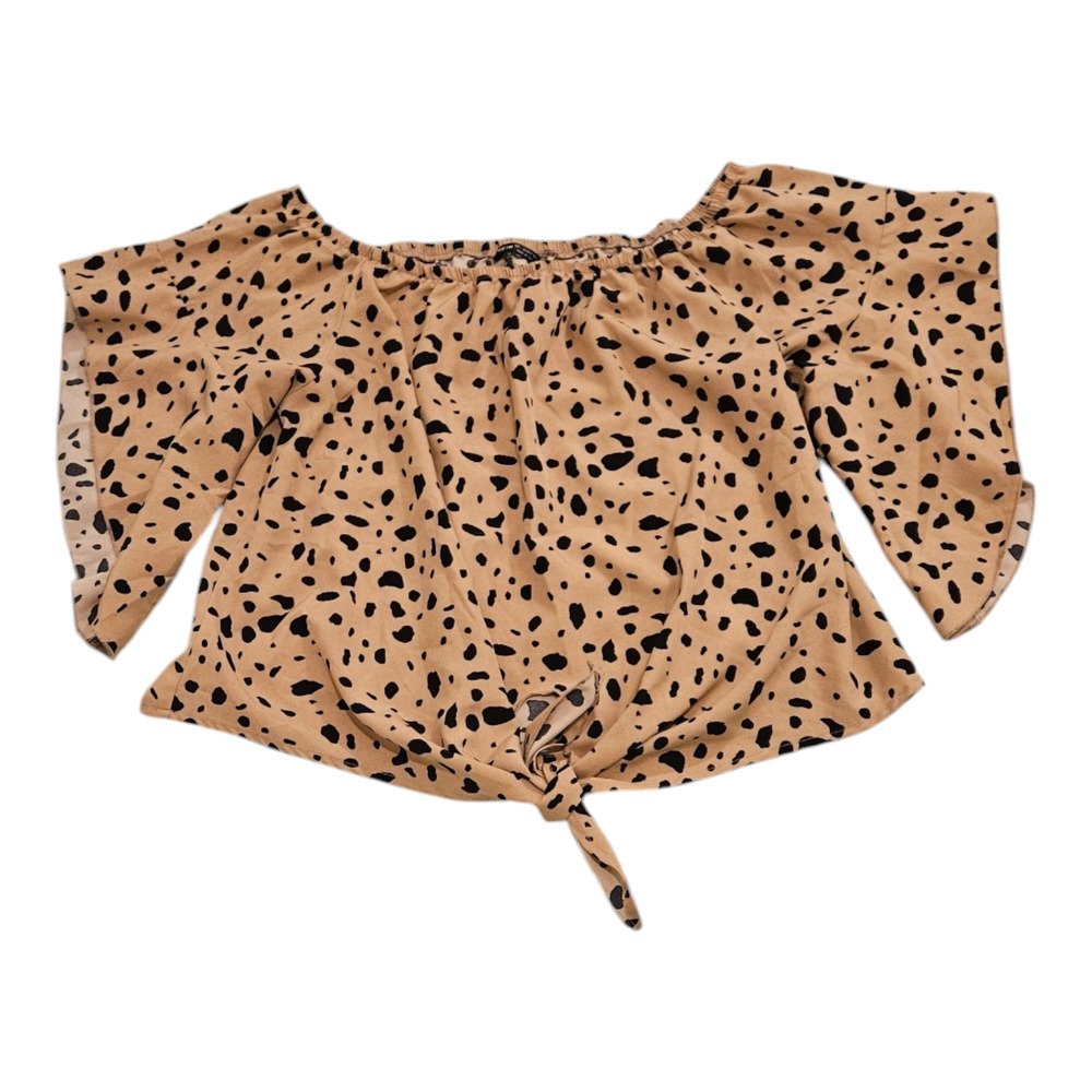 Shein Large Animal Print Short Sleeve Shirt